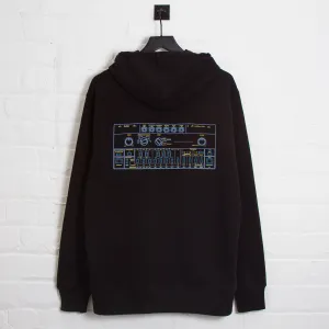 303 Colours Back Print - Hood - Black Warm Essentials