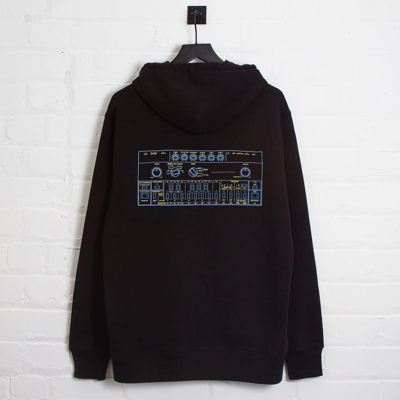 303 Colours Back Print - Hood - Black Warm Essentials