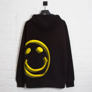 3D Side Smiley - Pullover Hood - Black Popular