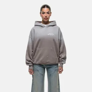Abrade Taupe Sprayed Hoodie shiny accents Comfy Vibe