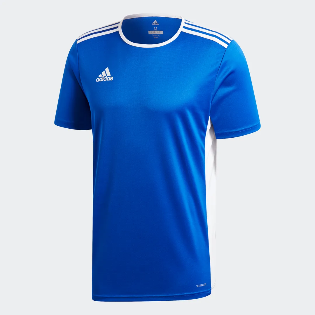 adidas ENTRADA 18 Soccer Jersey | Royal Blue | Men's Soft Binding Edges
