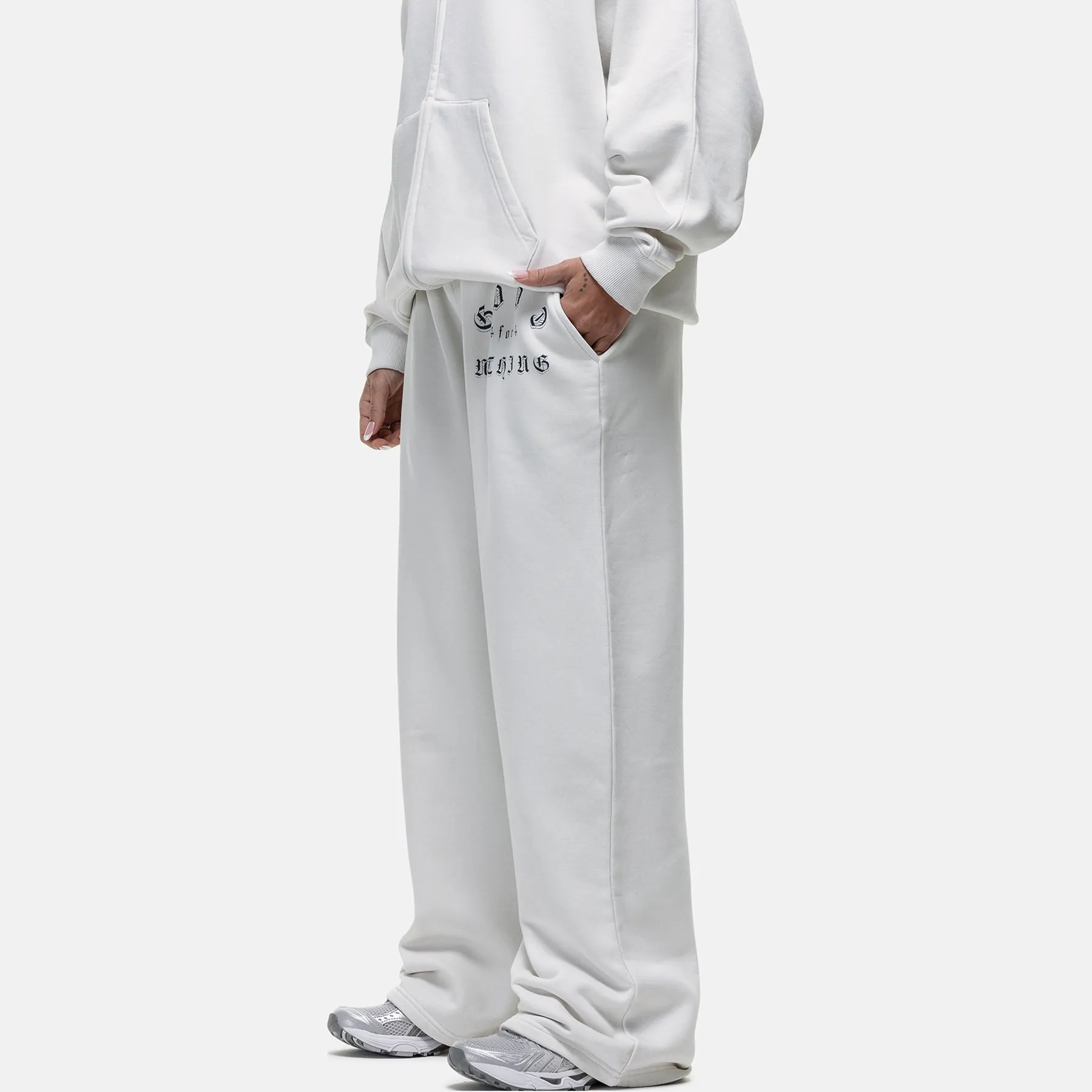 Walk Friendly Sprayed Cali Off White Baggy Jogger