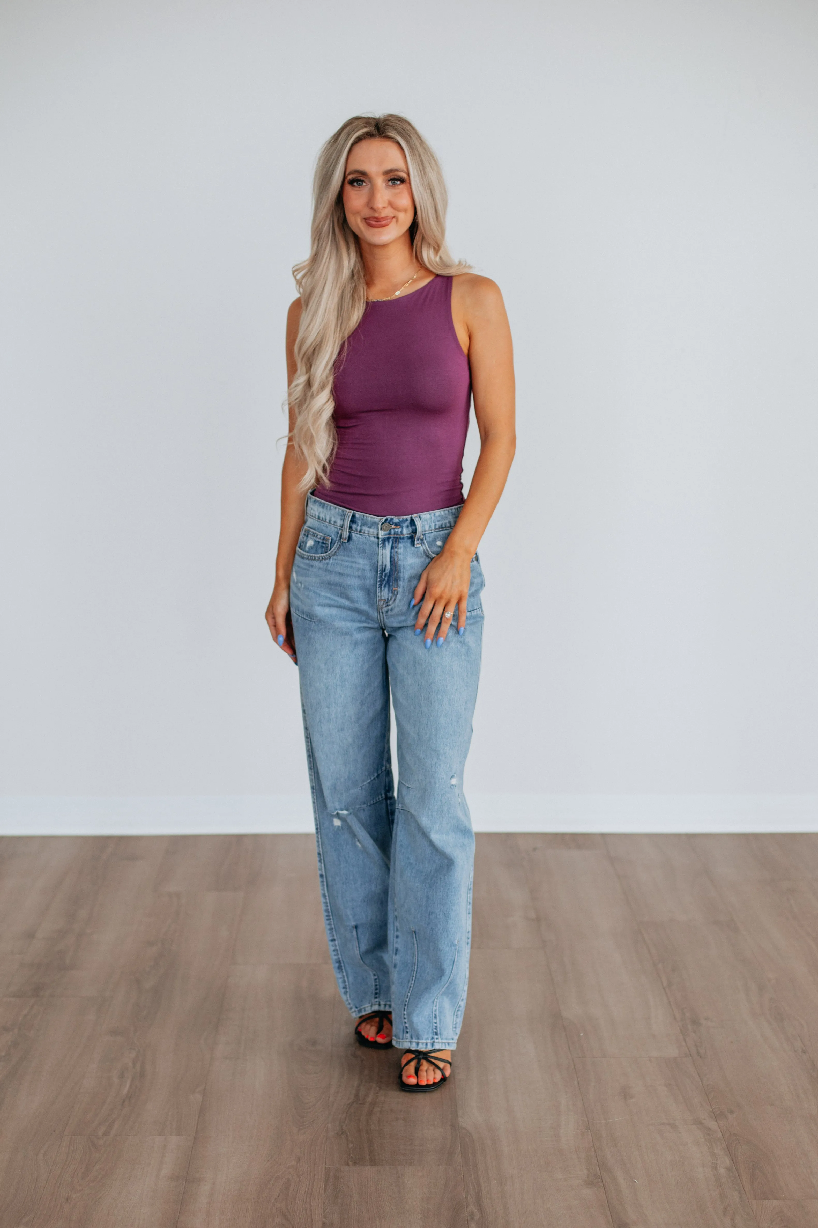 Casual Vibe Ariel Basic Tank - Plum