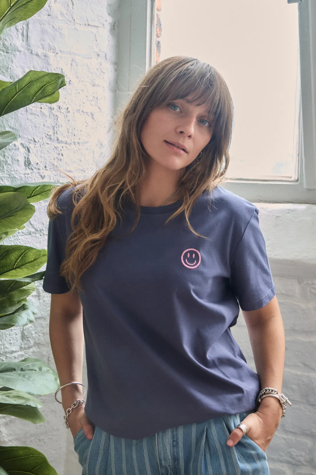 Dimensional Stability Weave O&F Good Energy Tee - Navy