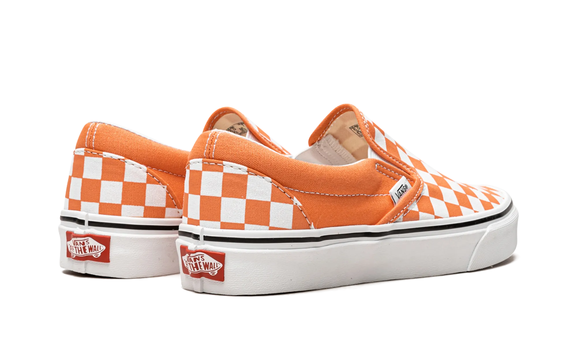 Knitted Warm Classic Slip-On Checkerboard "Cadmium Orange"