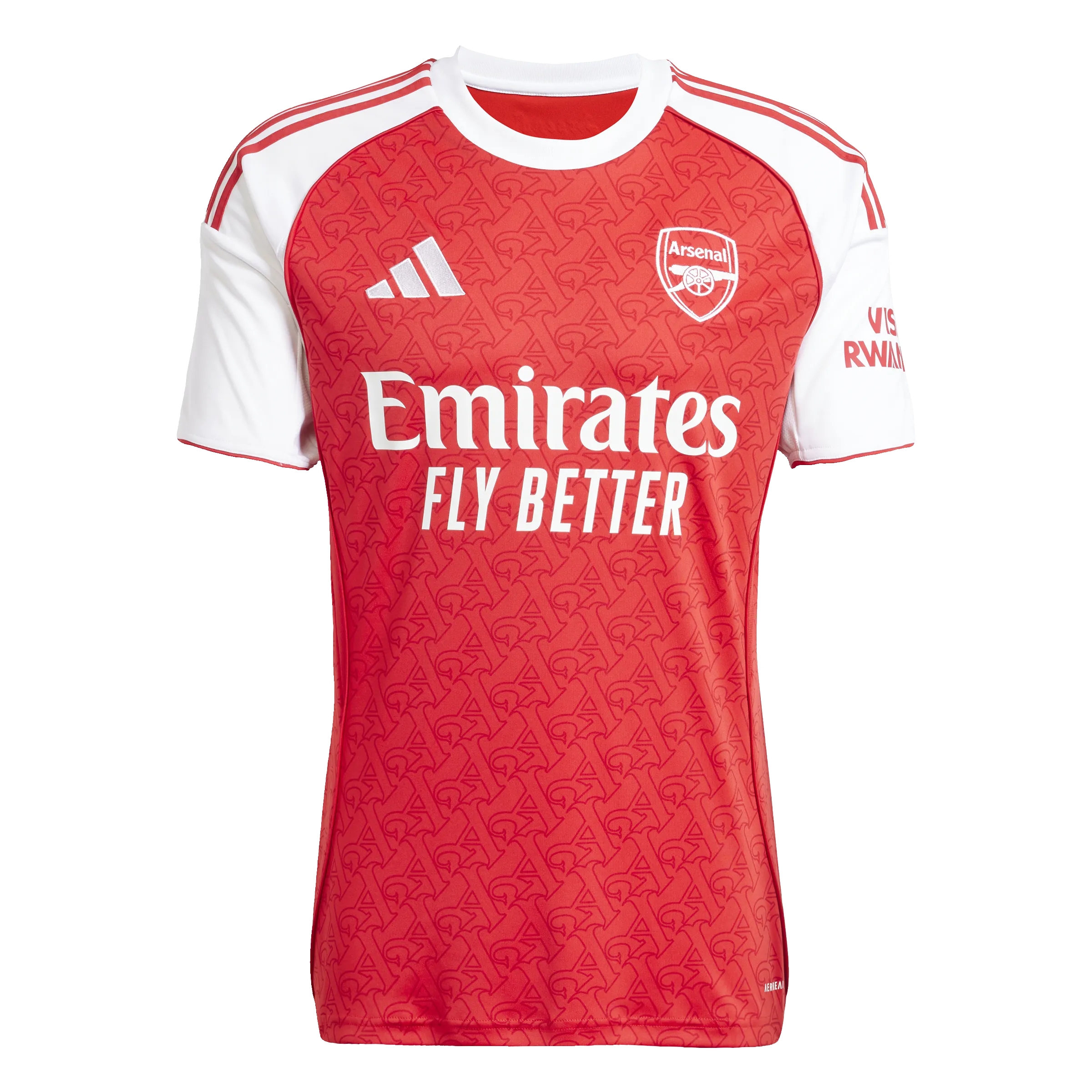 adidas Arsenal  25/26 Home Soccer Jersey | Red-White | Men's Quick Pull Stretch Knit Technology