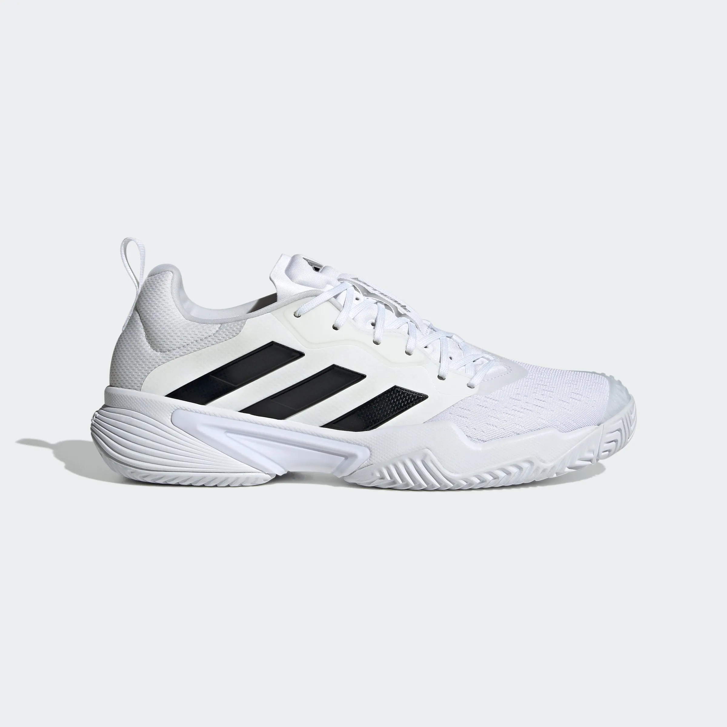 adidas BARRICADE Tennis Shoes | White/Black | Men's Ultra Light Hiking Trails Zip Fast