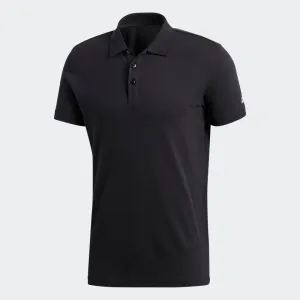 Fit For Movement Recycled Polyester Blend adidas ESSENTIALS Classic Base Polo | Black | Men's