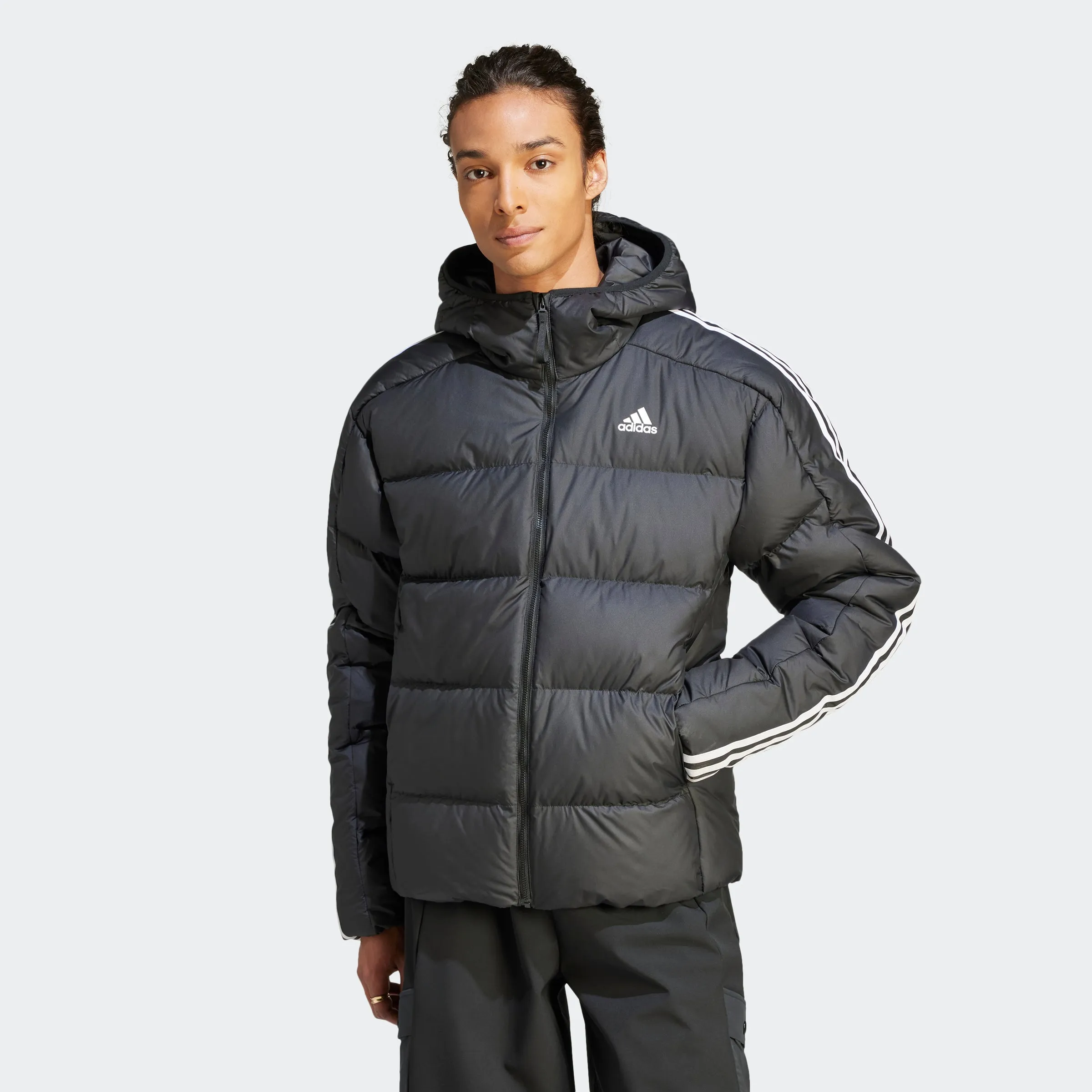 Everyday Comfort adidas Essentials Midweight Down Hooded Winter Jacket | Men's