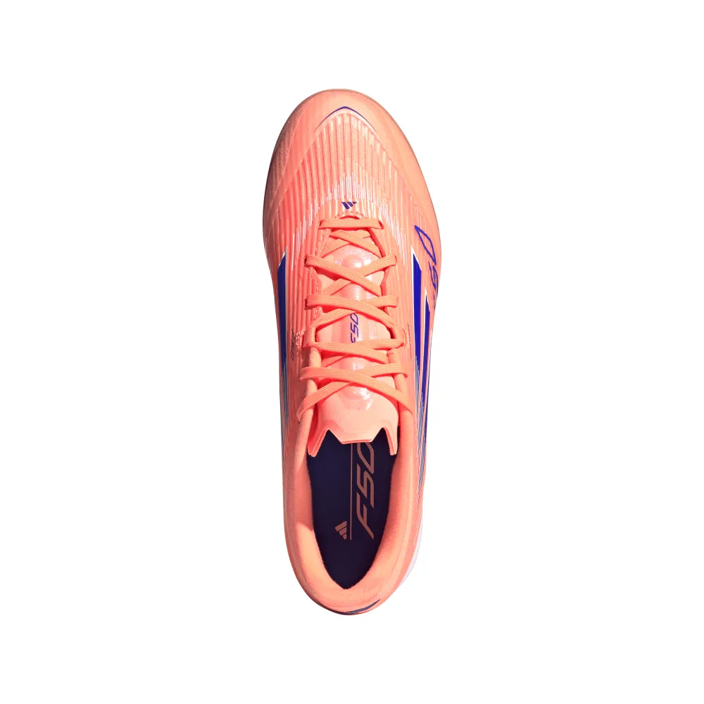 Adidas F50 League Indoor Football Shoes (Beam Orange/Lucid Blue/White) Flexible kids' shoes