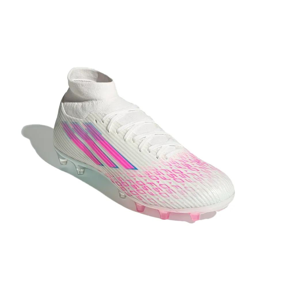 Adidas F50 Women's Sparkfusion League FG/AG Football Boots (Cloud White/Lucid Pink/Cloud White) Big kid-size shoes