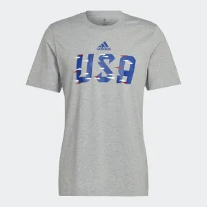 Hydrophobic coating Casual Wearable adidas FIFA WORLD CUP 2022? USA Tee | Grey | Men's