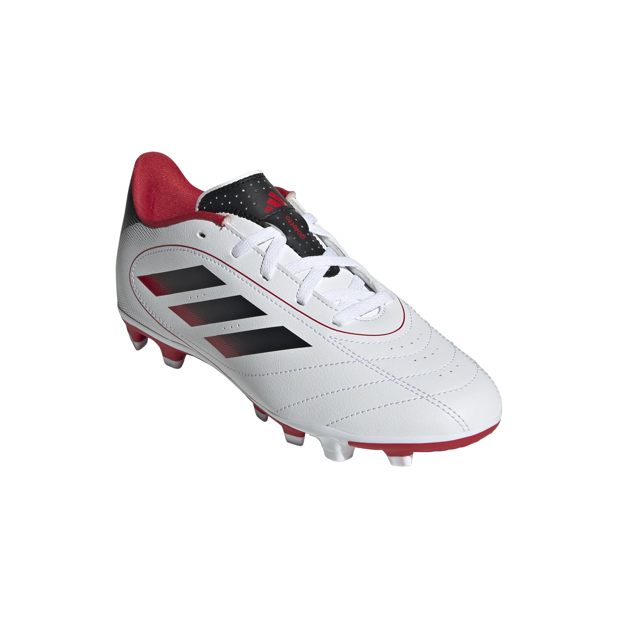 Pilates shoes Dual Density Outsole Adidas Goletto IX FG/MG Jnr Football Boots (White/Core Black/Better Scarlet)