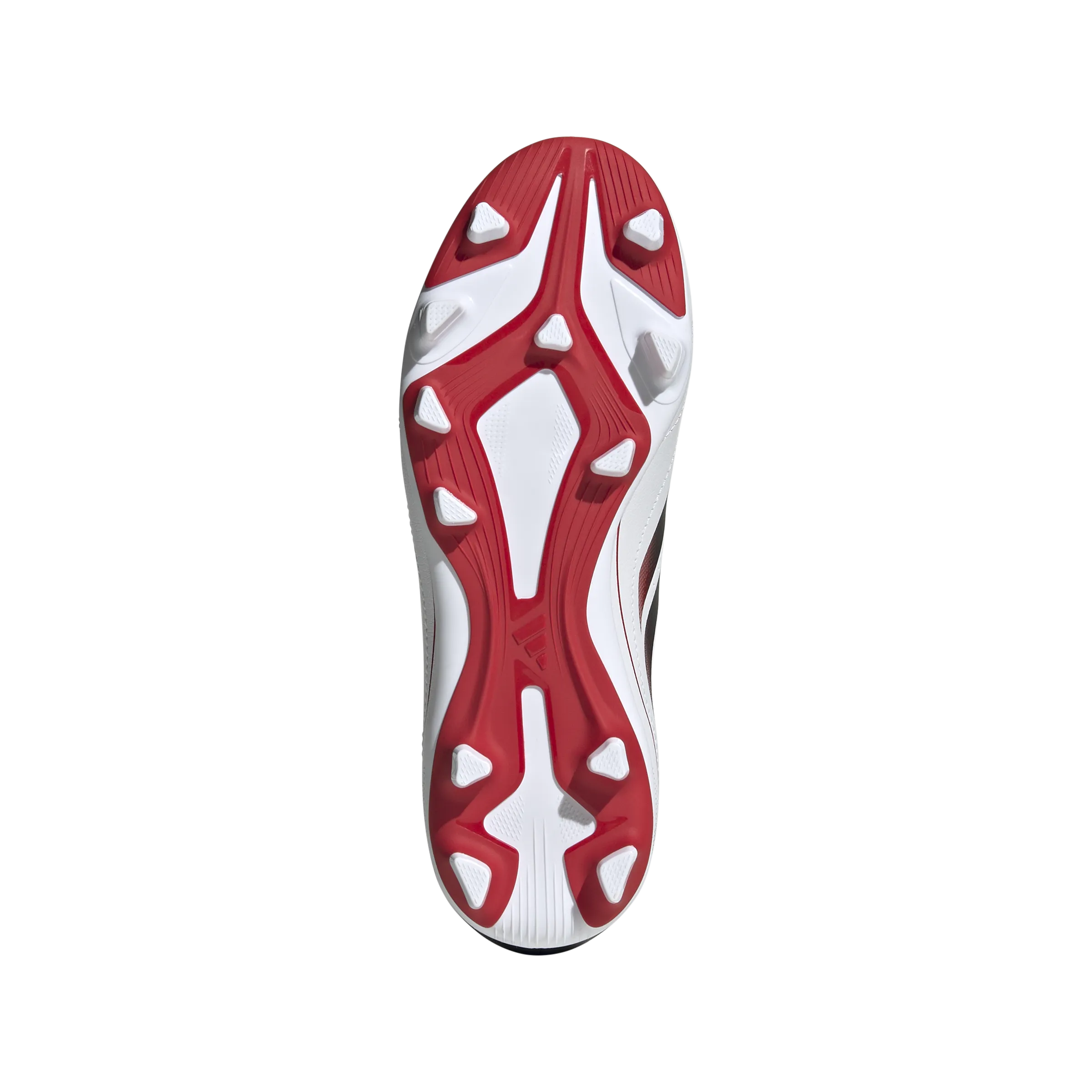 Adidas Goletto IX FG/MG Jnr Football Boots (White/Core Black/Better Scarlet) Low Profile Sole Construction