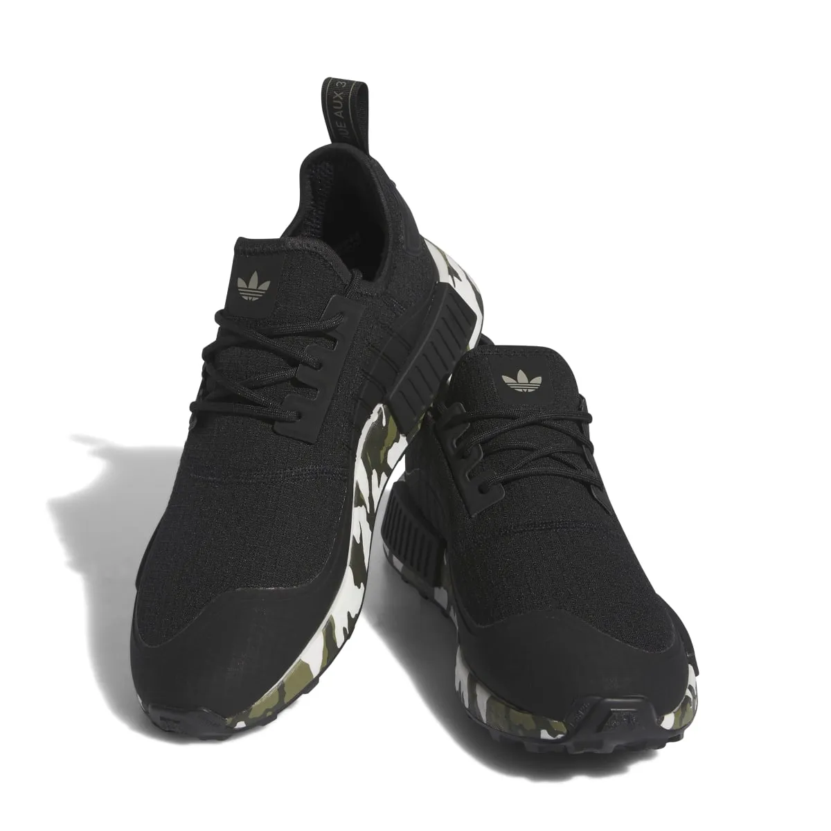 Continuous Flex Sole ADIDAS IE0521 NMD_R1 TR MN'S (Medium) Black/Black/Silver Textile Running Shoes