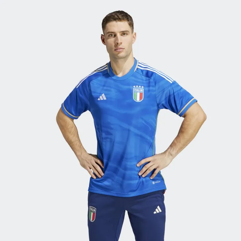 adidas ITALY 23 HOME soccer Jersey | Blue | Men's Hollow Core Fiber