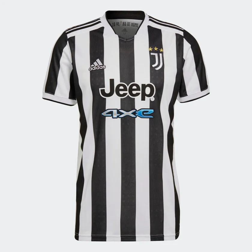 adidas JUVENTUS 21/22 HOME Soccer Jersey | White-Black | Men's All Season Reinforced Shoulder Seams