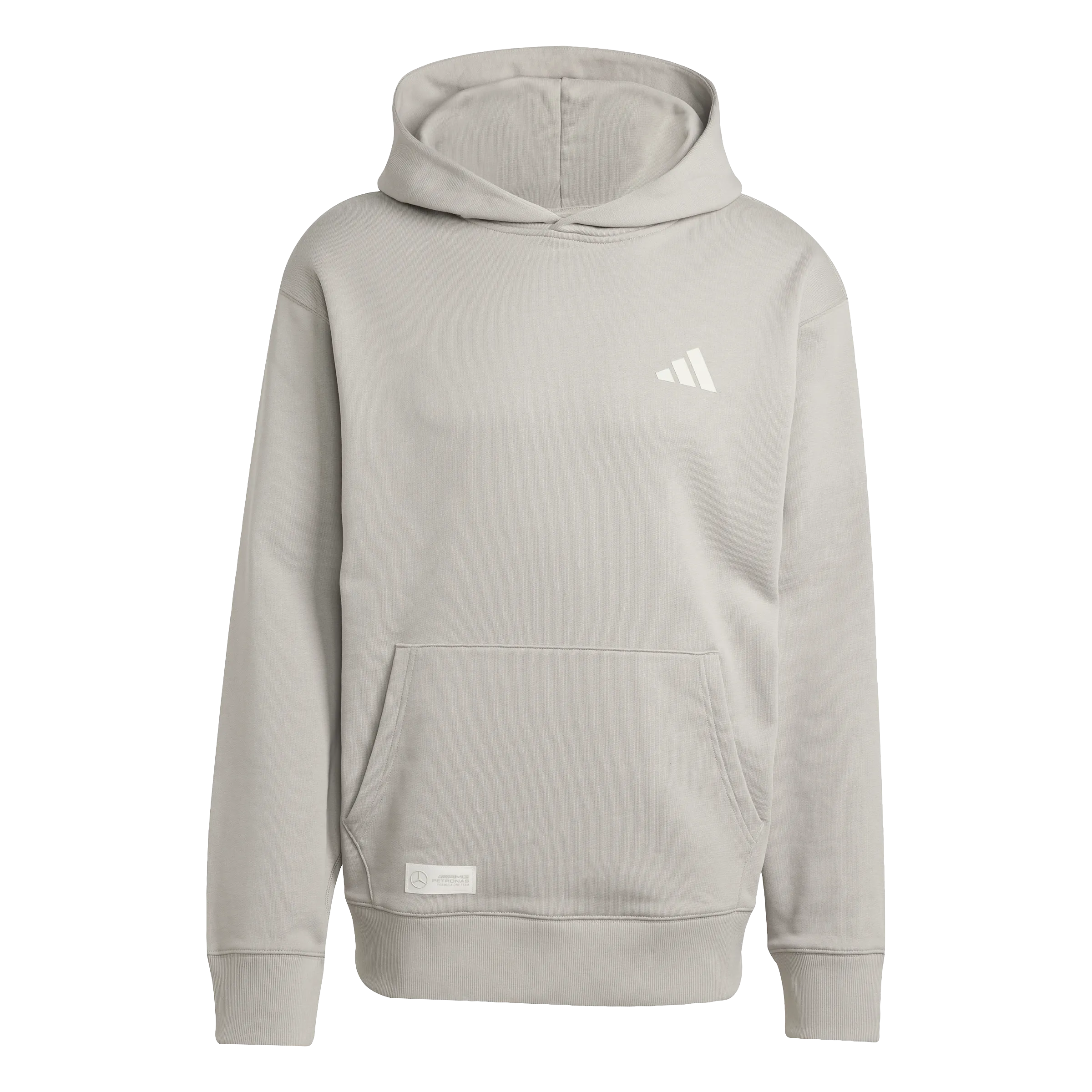 adidas MERCEDES - AMG PETRONAS FORMULA ONE TEAM Premium Sweat Hood | Putty Beige-Beige | Men's Snuggly Fit