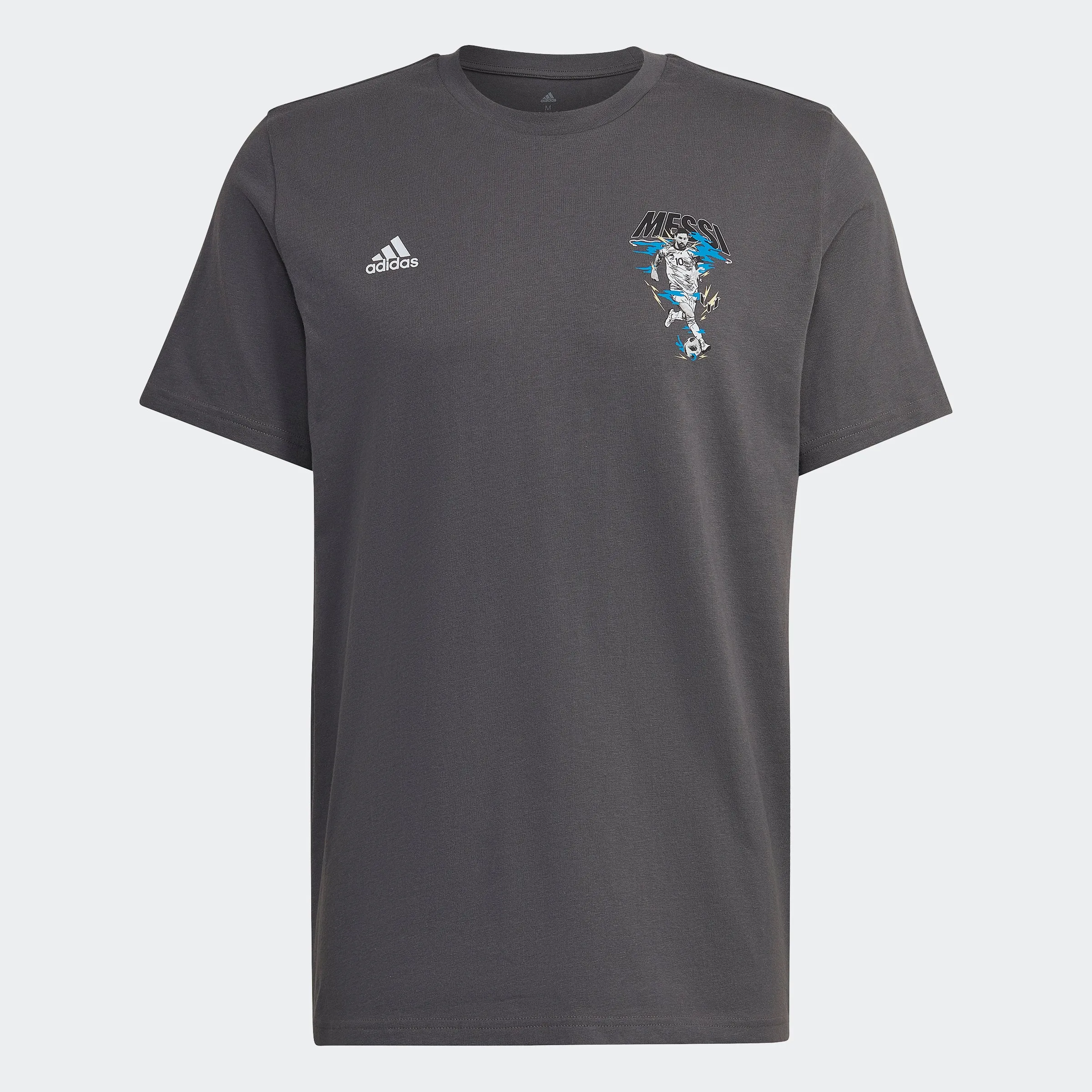 Smart Casual adidas Messi Football Icon Graphic Tee | Grey | Men's