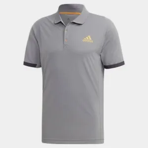 Comfortable and stylish Perfect Comfort adidas NEW YORK Tennis Polo Shirt | Grey-Orange | Men's