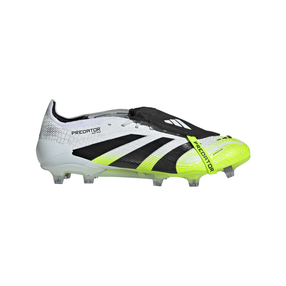 Adidas Predator Elite Fold-Over Tongue FG Football Boots (Cloud White/Core Black/Lucid Lemon) Anti   Abrasion