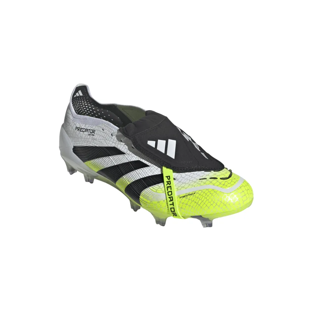Adidas Predator Elite Fold-Over Tongue FG Football Boots (Cloud White/Core Black/Lucid Lemon) Stylish kids' shoes