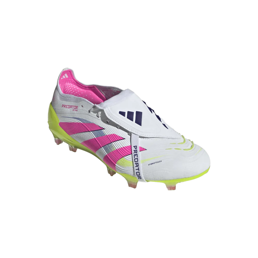 Adidas Predator Elite Fold-Over Tongue FG Football Boots (Cloud White/Lucid Pink/Lucid Lemon) Torsion control