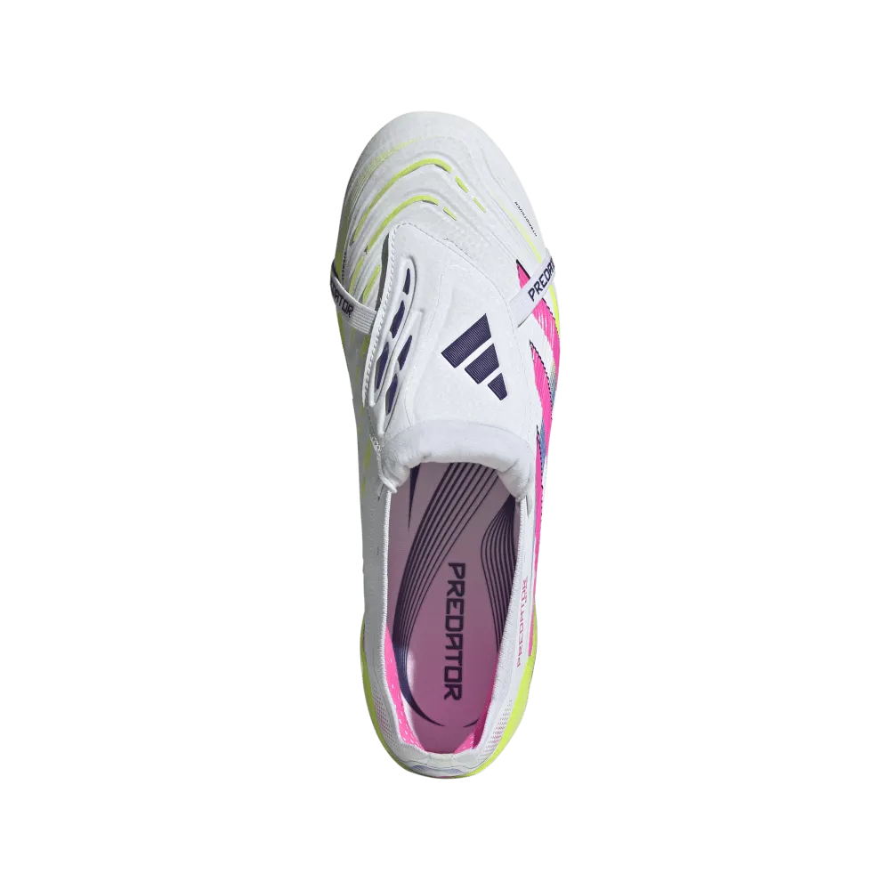game - equipment shoes Adidas Predator Elite Fold-Over Tongue FG Football Boots (Cloud White/Lucid Pink/Lucid Lemon)