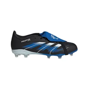Comfortable Footbed Adidas Predator League JB Fold-Over Tongue FG/MG Jnr Football Boots (Core Black/Ftw White/Glory Blue)
