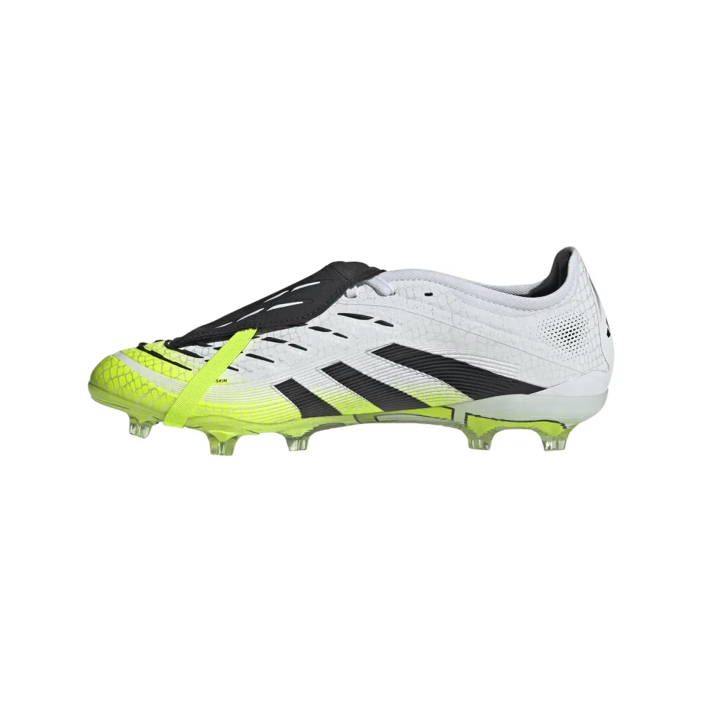 Adidas Predator Pro Fold-Over Tongue FG Football Boots (Cloud White/Core Black/Lucid Lemon) Seamless Internal Structure
