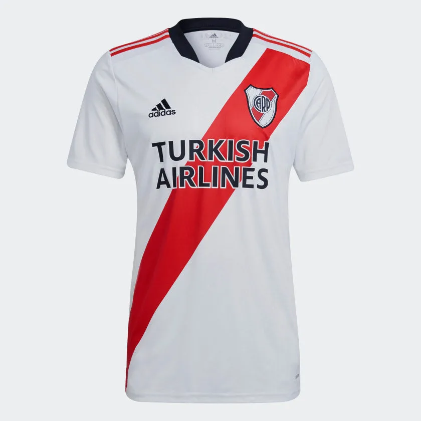 Strong Lines Bold Form adidas RIVER PLATE 21/22 HOME Soccer Jersey | White-Red | Men's