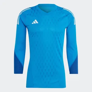 adidas Tiro 23 Pro Long Sleeve Goalkeeper Jersey | Blue | Men's Low Friction Texturing Perfect Motion