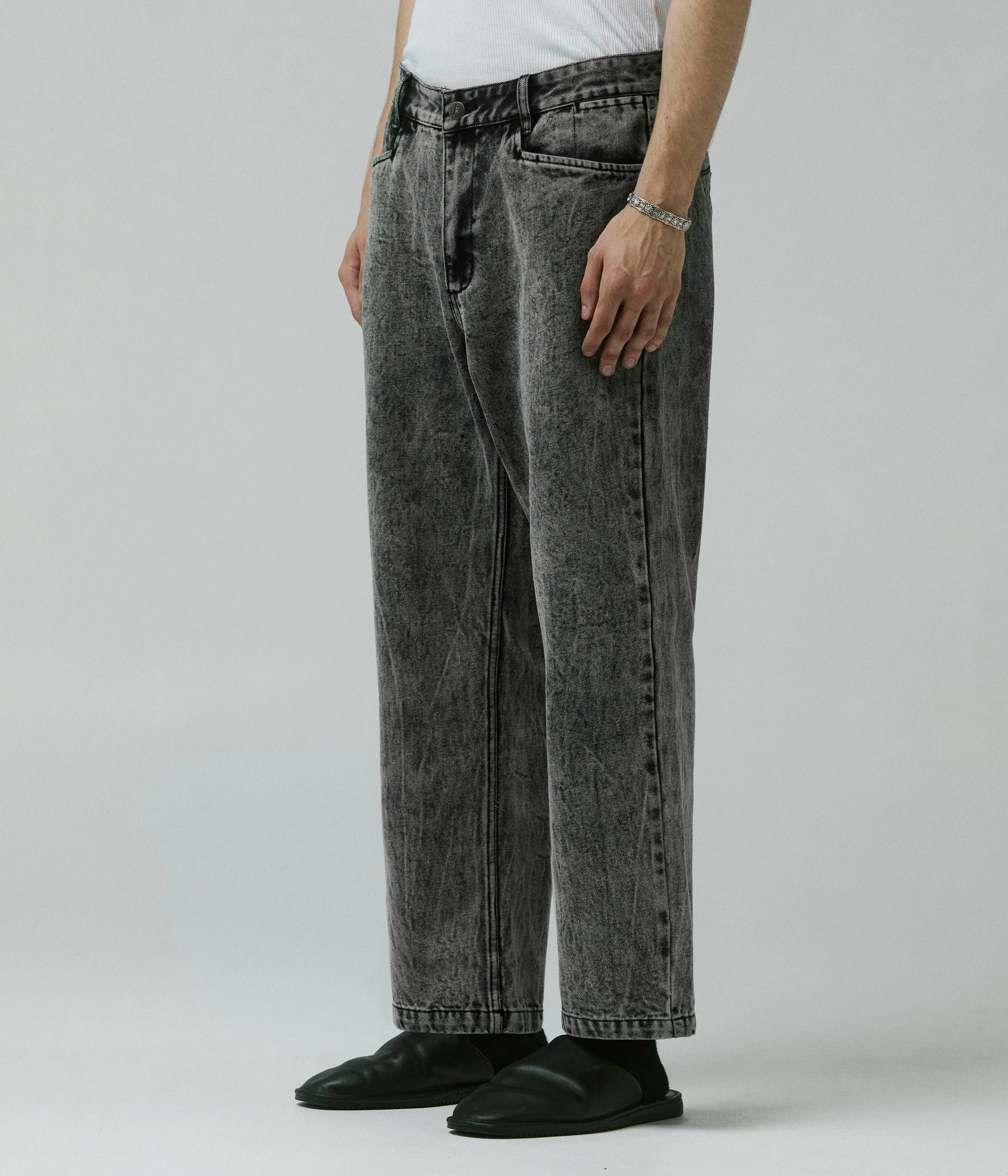 Secure Closures AG ACID DENIM PANT // BLACK