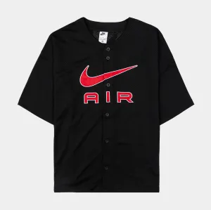 Air Baseball Top Mens Jersey (Black/Gym Red) Neutral Vibe All-day Performance