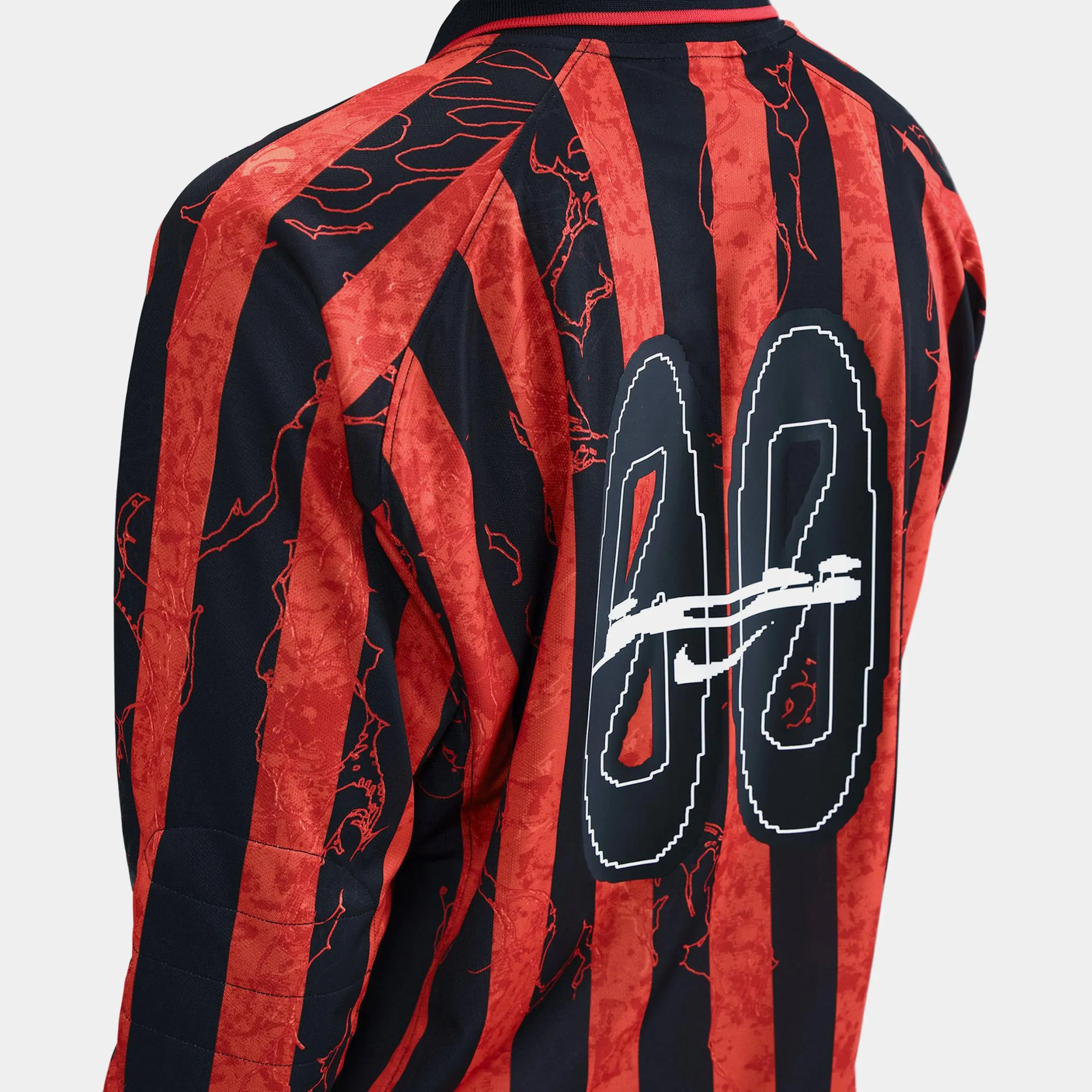 Air VCTRY Long Sleeve Mens Jersey (Picante Red/University Red/Black) Fade Resistant Dyeing