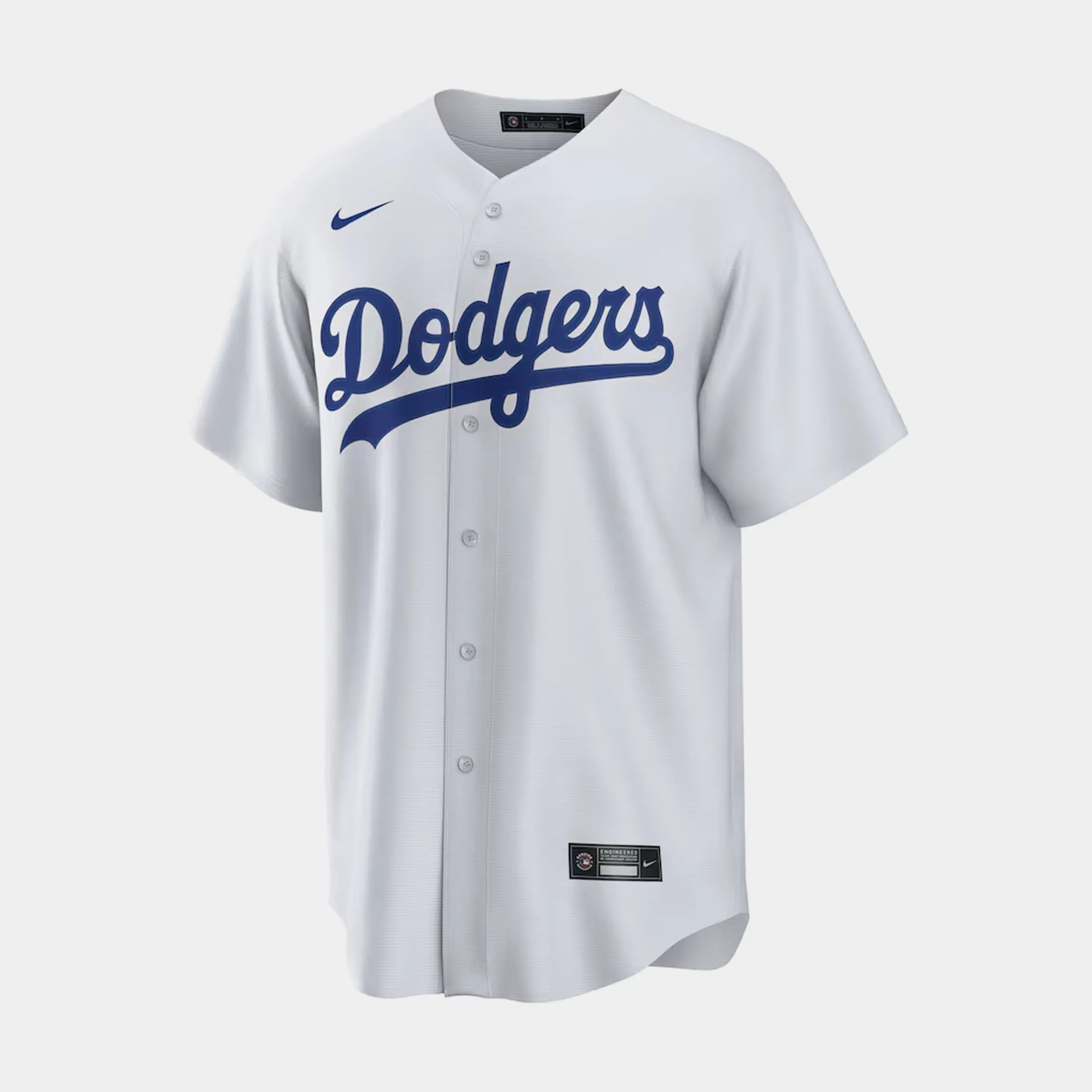 Los Angeles Dodgers Home Button Up Mens Jersey (Blue/White) Quick Cooling System Power Form