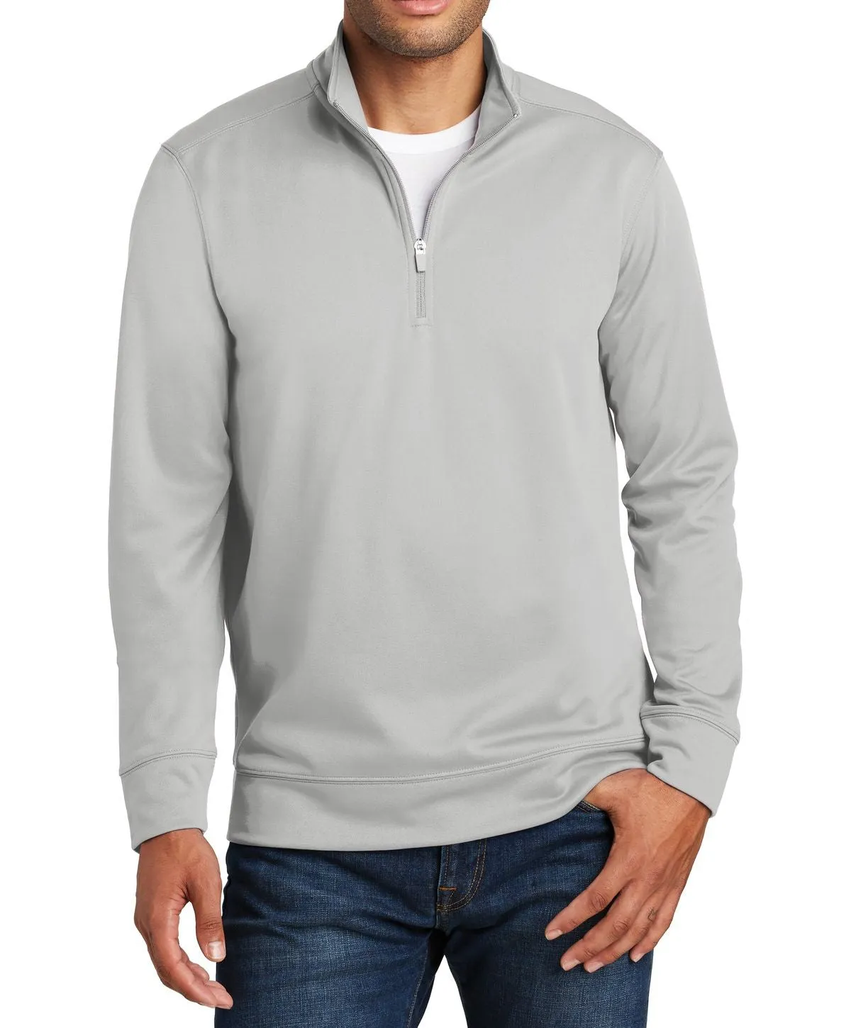 JustBlanks Men's Performance Fleece 1/4-Zip Pullover Sweatshirt Garment Dyed