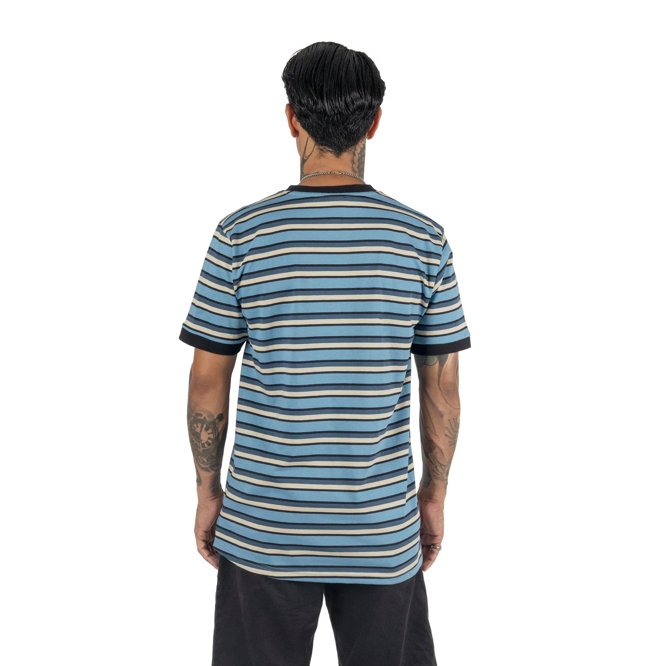 AMSCKS Striped Blue - T-Shirt Versatile Layer Holiday Style