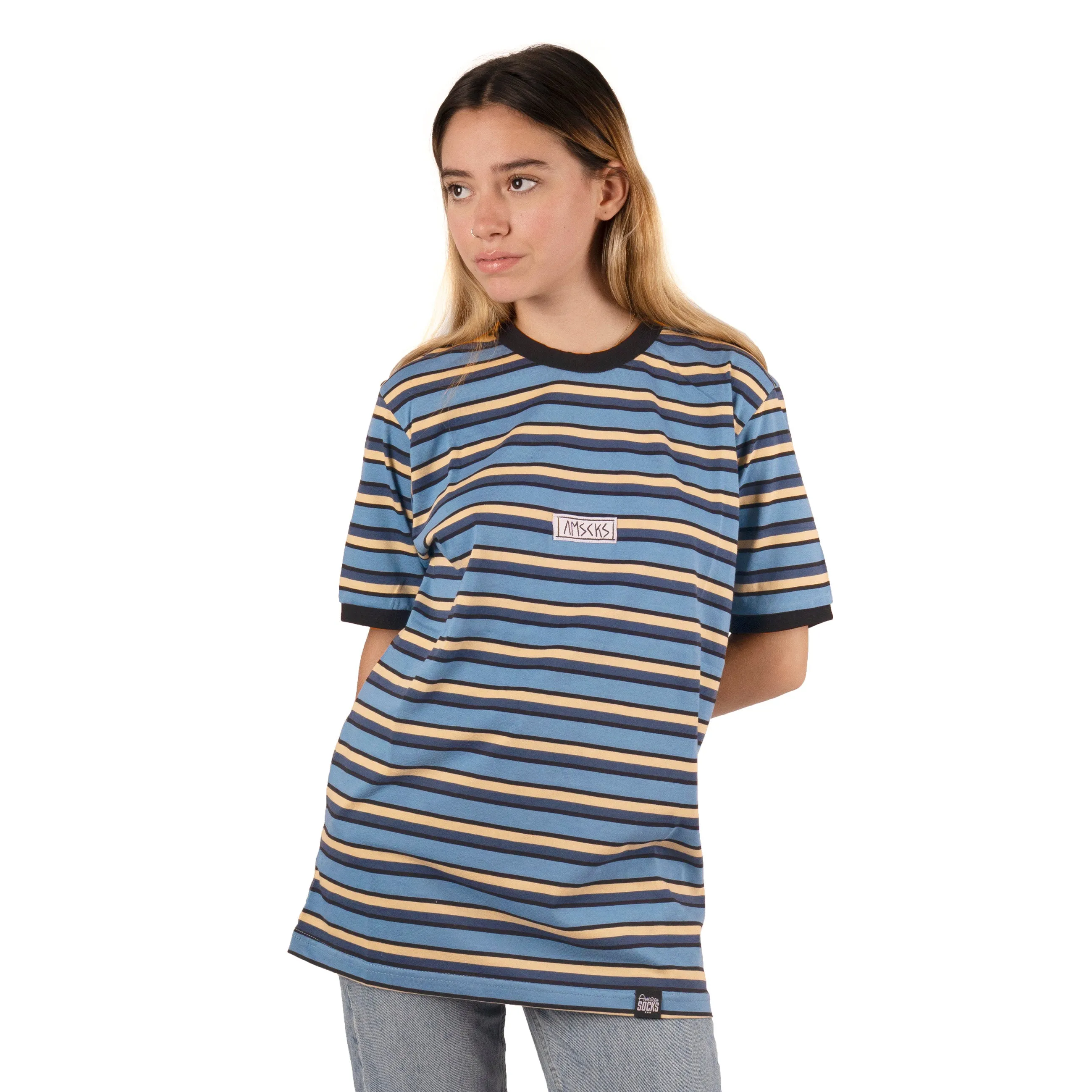 AMSCKS Striped Blue - T-Shirt Soft and breathable