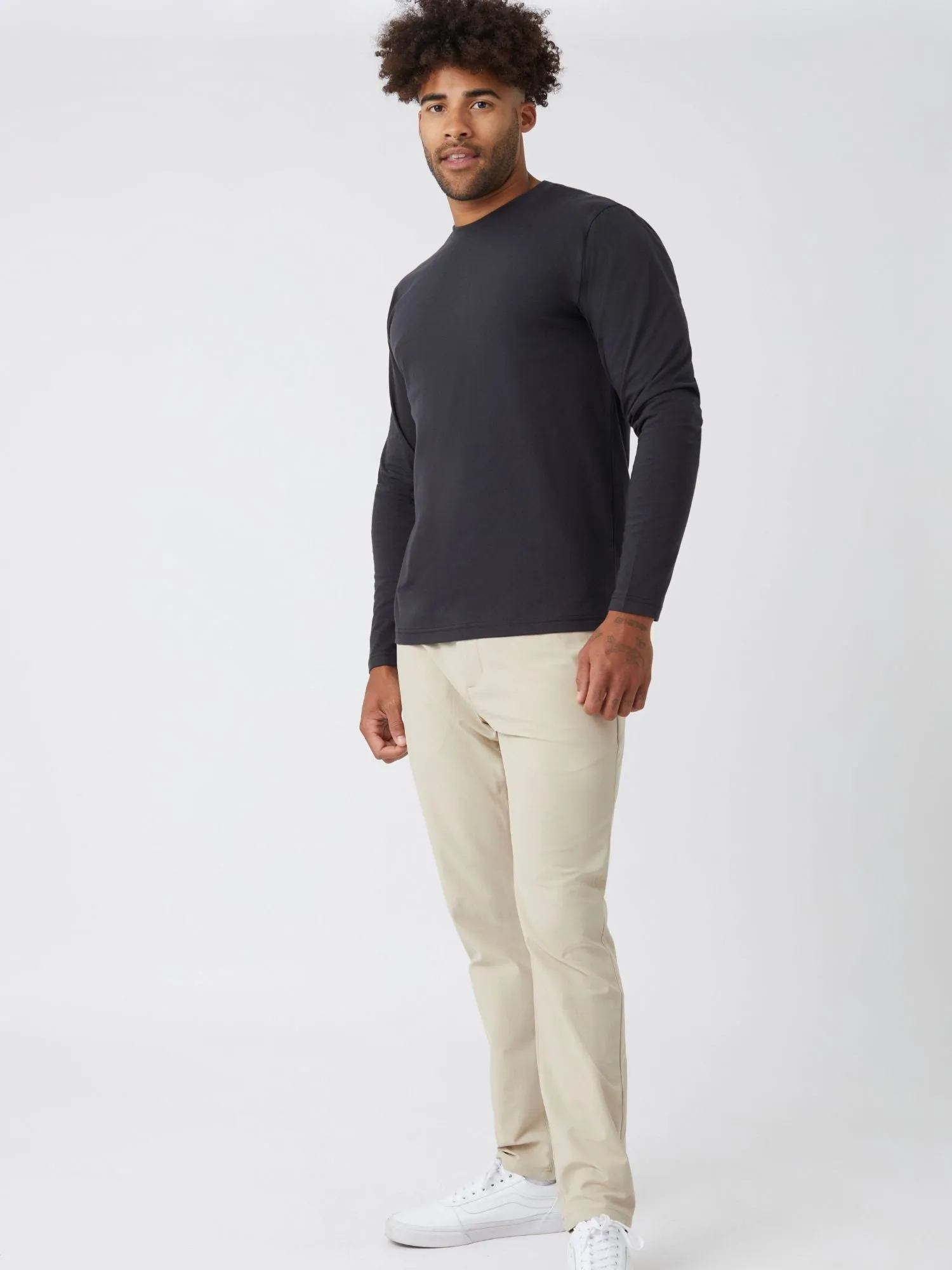 Structured silhouette Anchor Long Sleeve Crew Neck