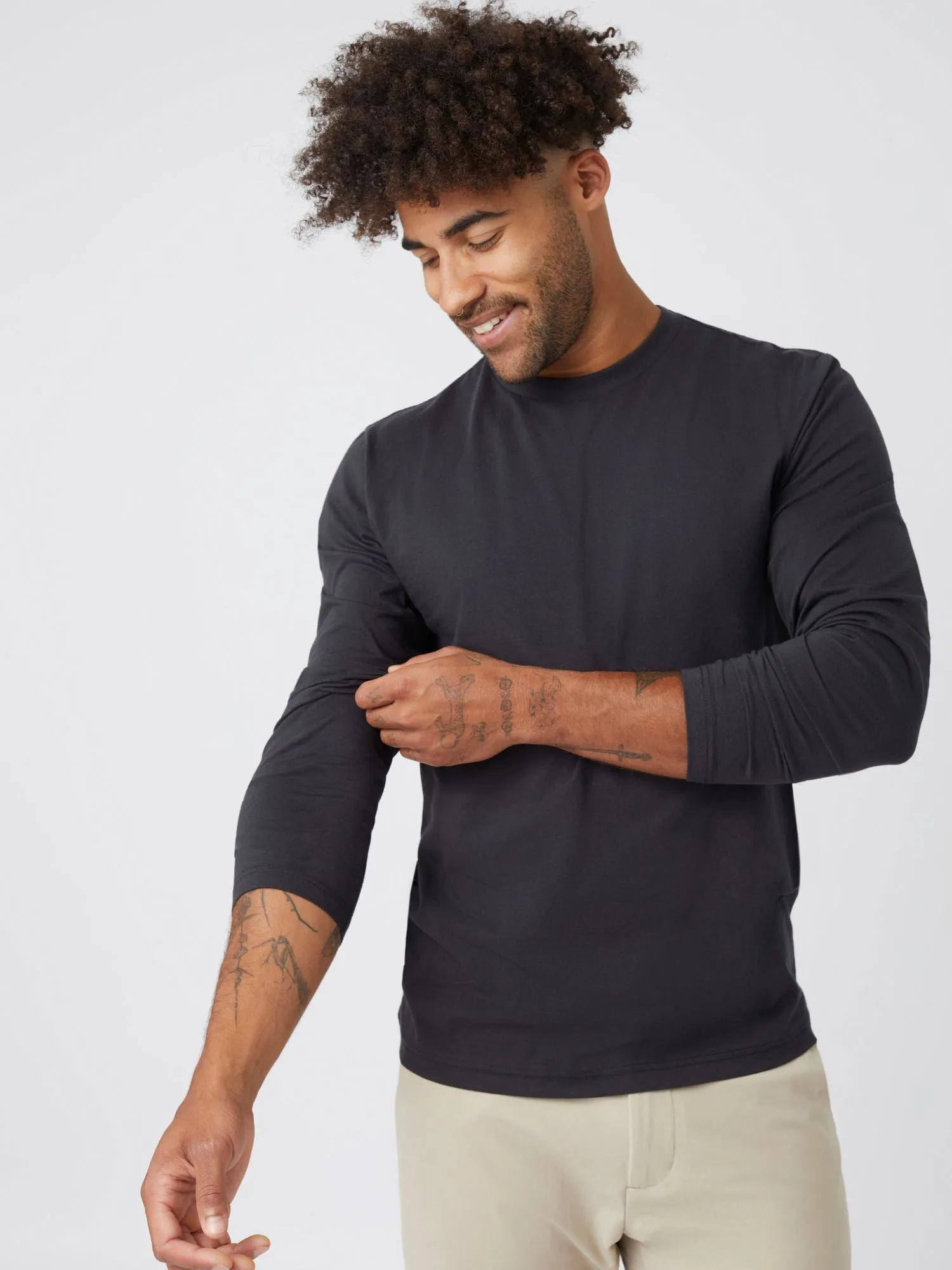 Perfect For Relaxing Light Casual Anchor Long Sleeve Crew Neck