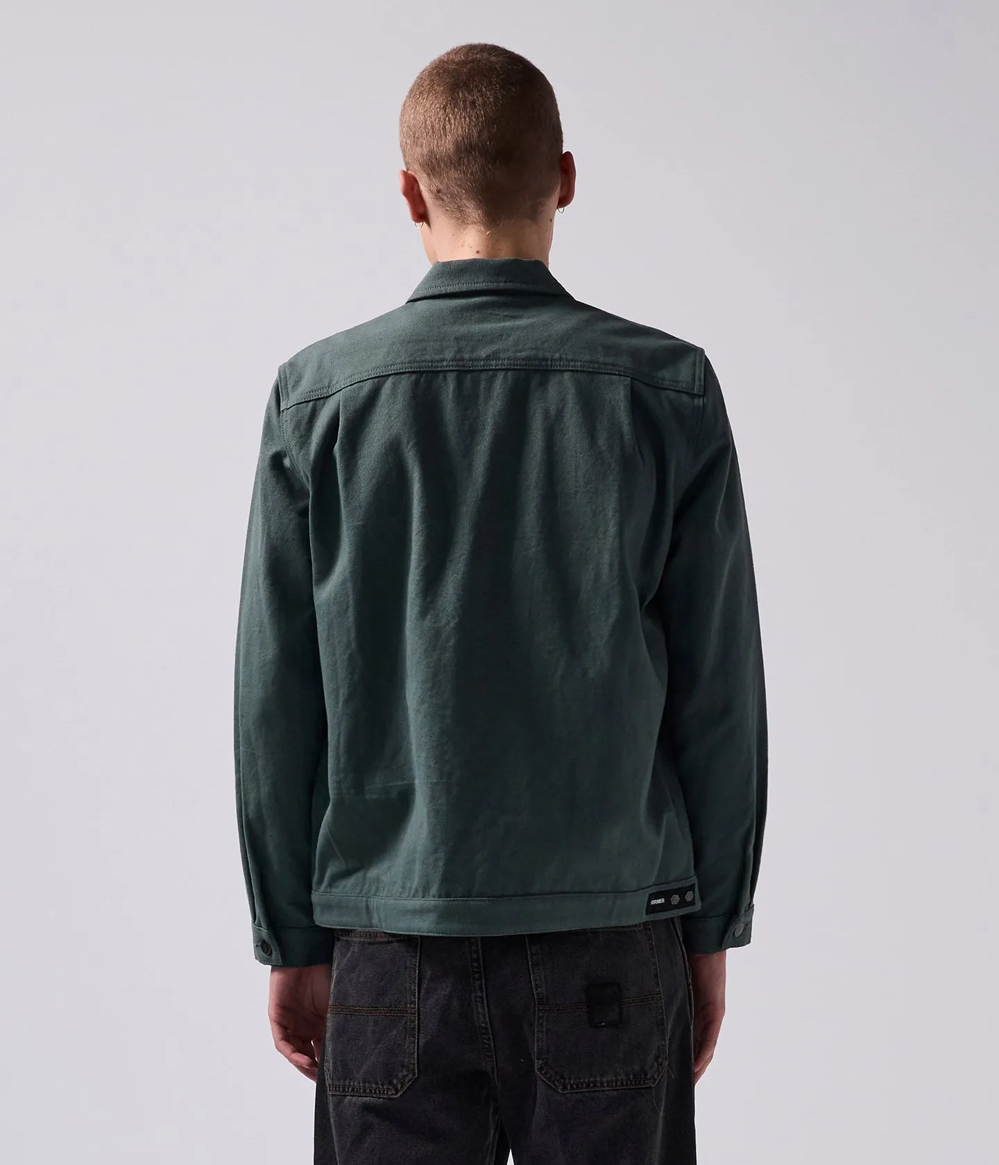 Nylon Shell Construction CompressionPackableFabric ANDERSON CAGE JACKET // WASHED GREEN