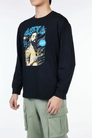 PreShrunkCotton Minimal Style Trend Anta KAI Longsleeve Black