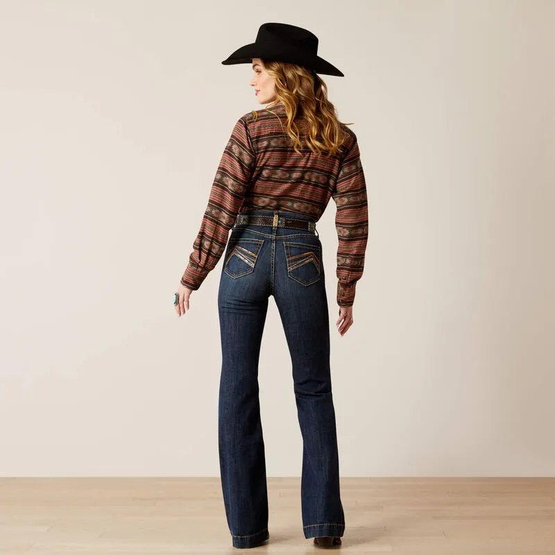 Ariat Women??s High Rise Kimber Slim Trouser Jean in Florida Base Outfit