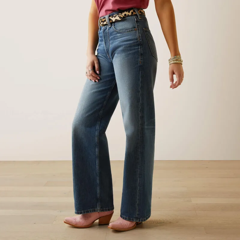 Ariat Women??s Ultra High Rise Tomboy Wide Leg Jean in Moana Streetwear Fan Night Out Street Style