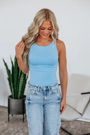 simple design Ariel Basic Tank - Sky Blue