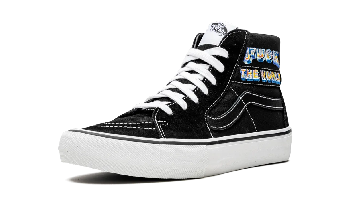 Sk8-Hi Pro "Supreme - F*ck The World - Black" Adult Ease Quick Drying Weekend Errands