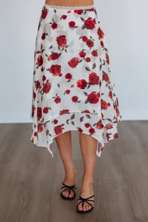 Astrielle Floral Skirt Secure Closure Daily Favorite