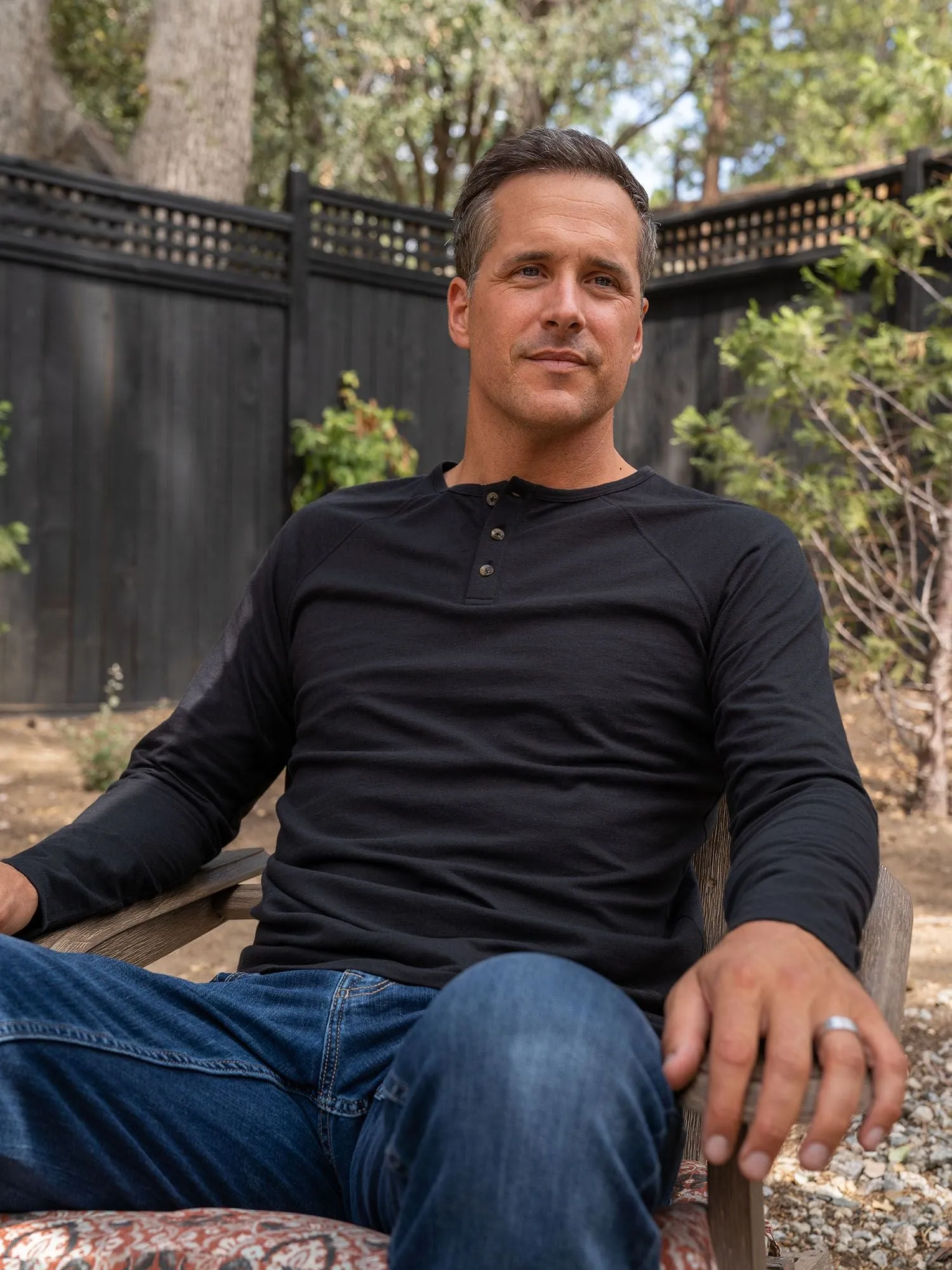 Black Slim Fit Long Sleeve Henley FINAL SALE Fashion Forward