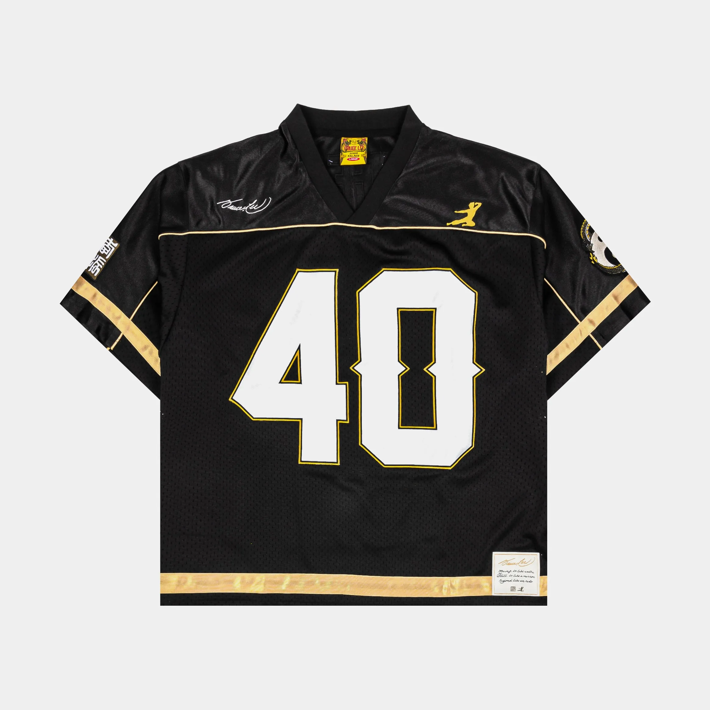 SP x Bruce Lee Be Water Mesh Mens Jersey (Black/Yellow) Eco Friendly Dye Silent Fit